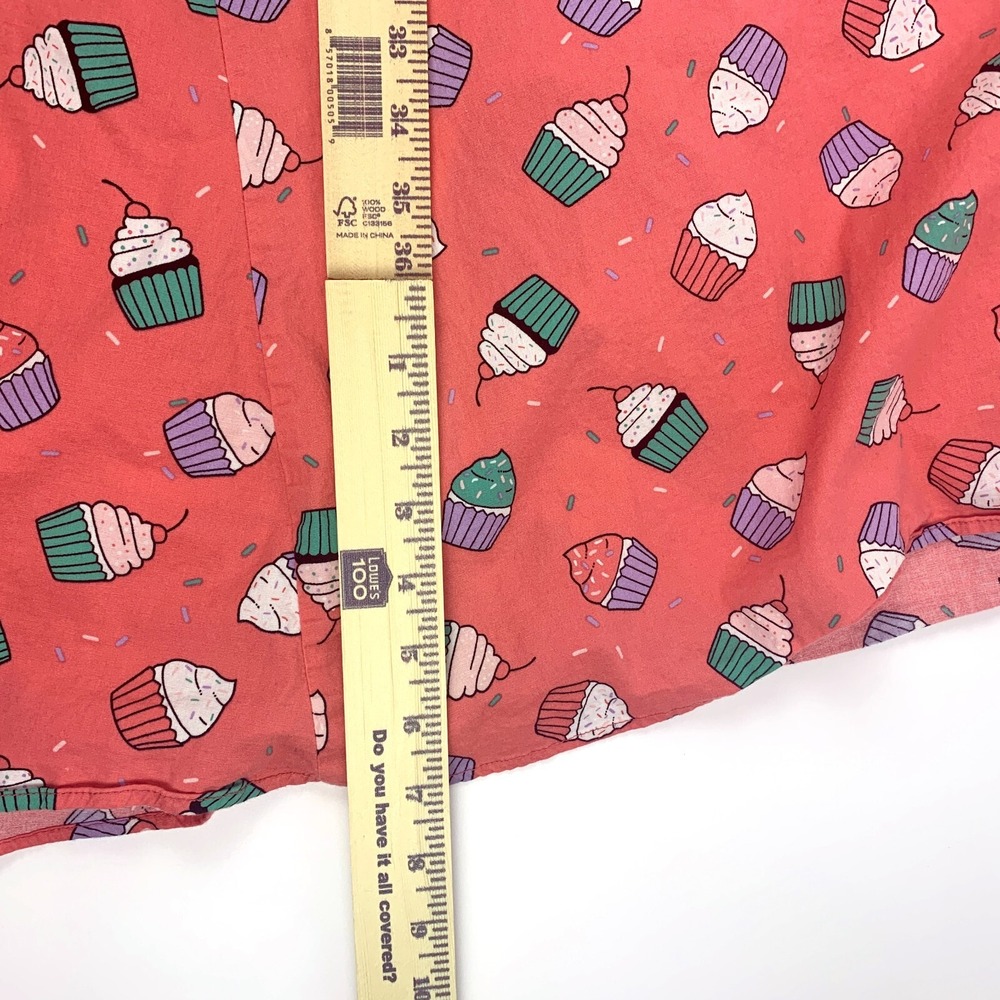 Torrid Fit N Flare Dress Pink Cupcake Sz 2 Poplin Sweetheart‎ Neck Shirred Midi - Picture 16 of 16